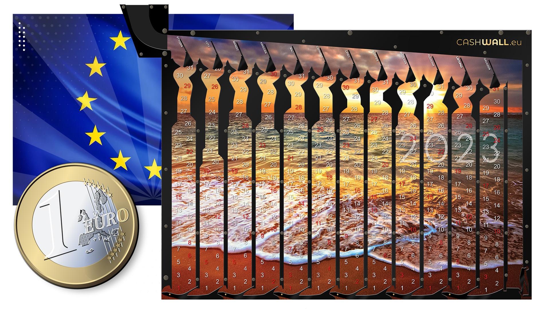 Skarbonka EURO | Kalendarz 2023 Zachód Słońca
