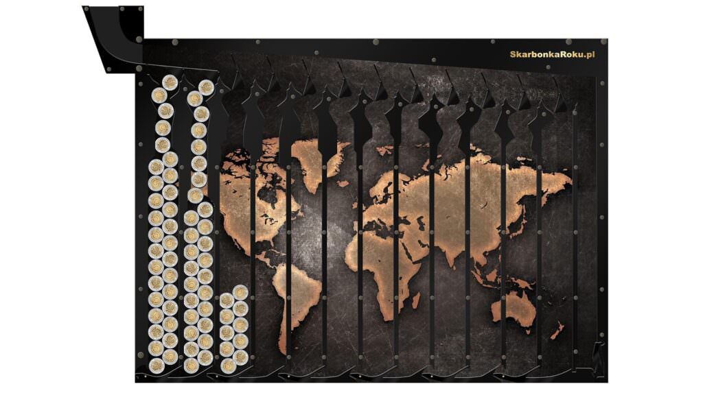 Skarbonka Ścienna Mapa Świata