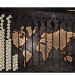 Skarbonka Ścienna Mapa Świata