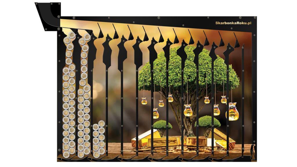 Skarbonka Ścienna Drzewko Złota