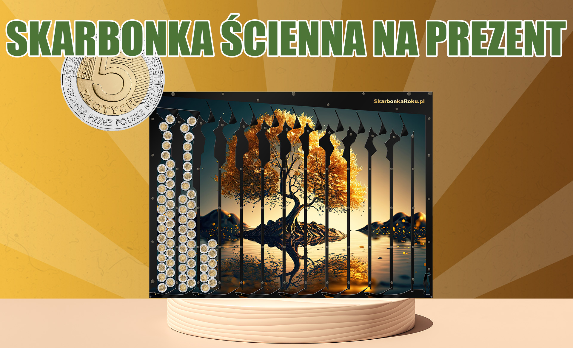 Skarbonka ścienna na prezent