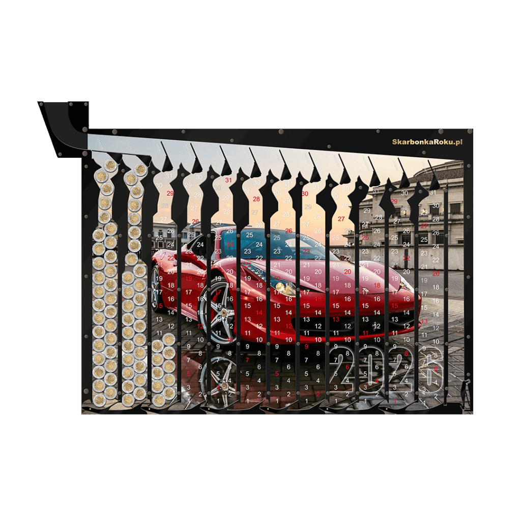 Skarbonka XXL Kalendarz 2026 Auto