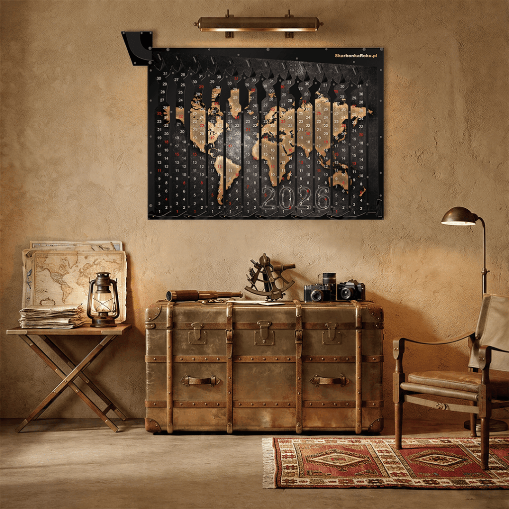 Skarbonka na 5 zł Kalendarz Mapa 2026