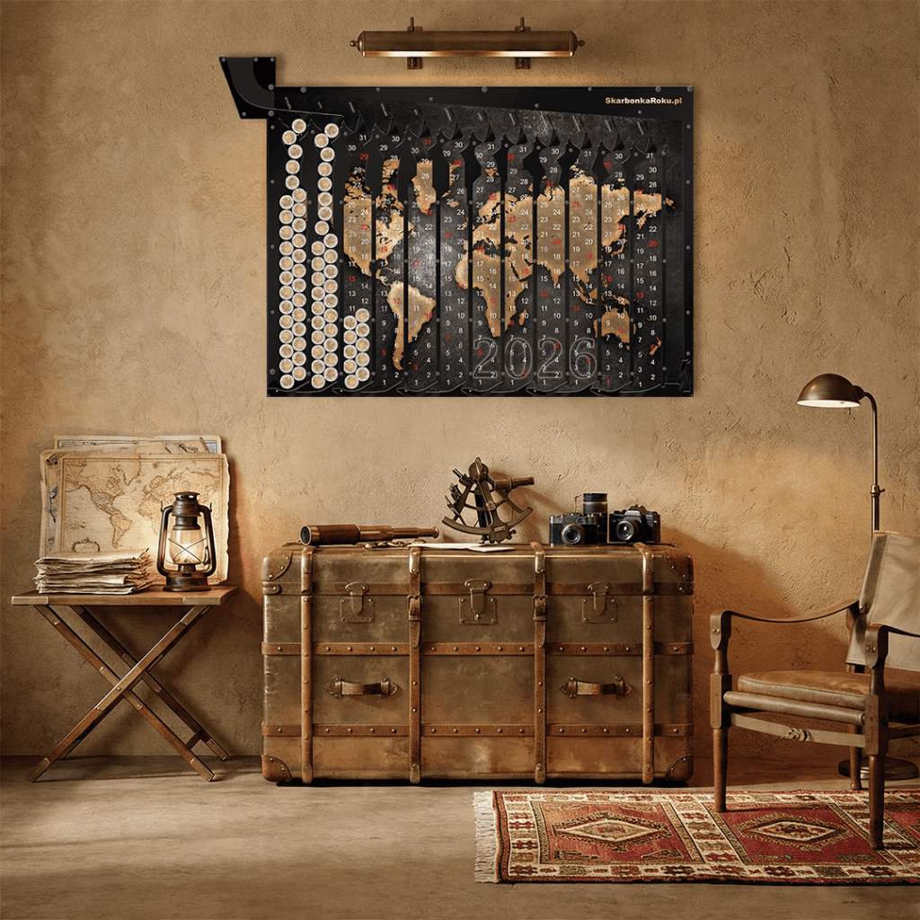 Skarbonka na 5 zł Kalendarz Mapa 2026