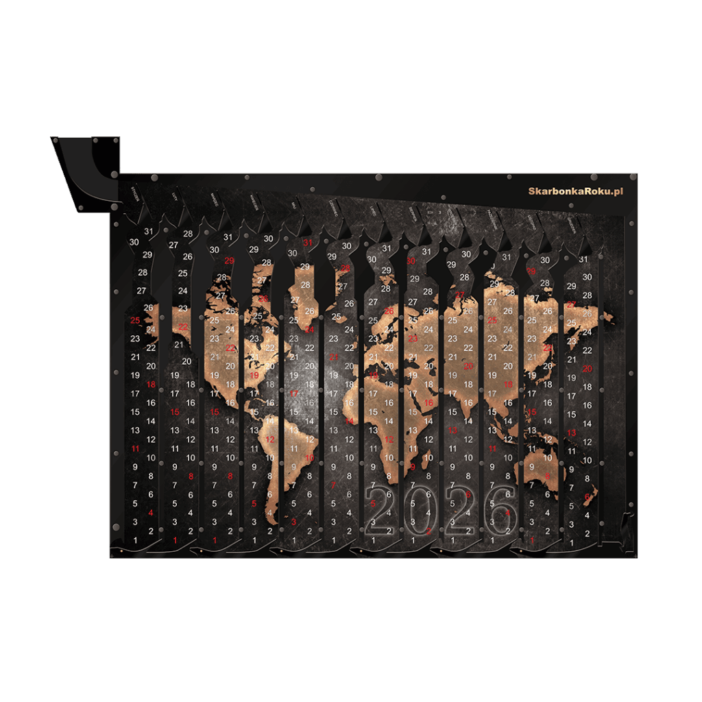 Skarbonka na 5 zł Kalendarz Mapa 2026