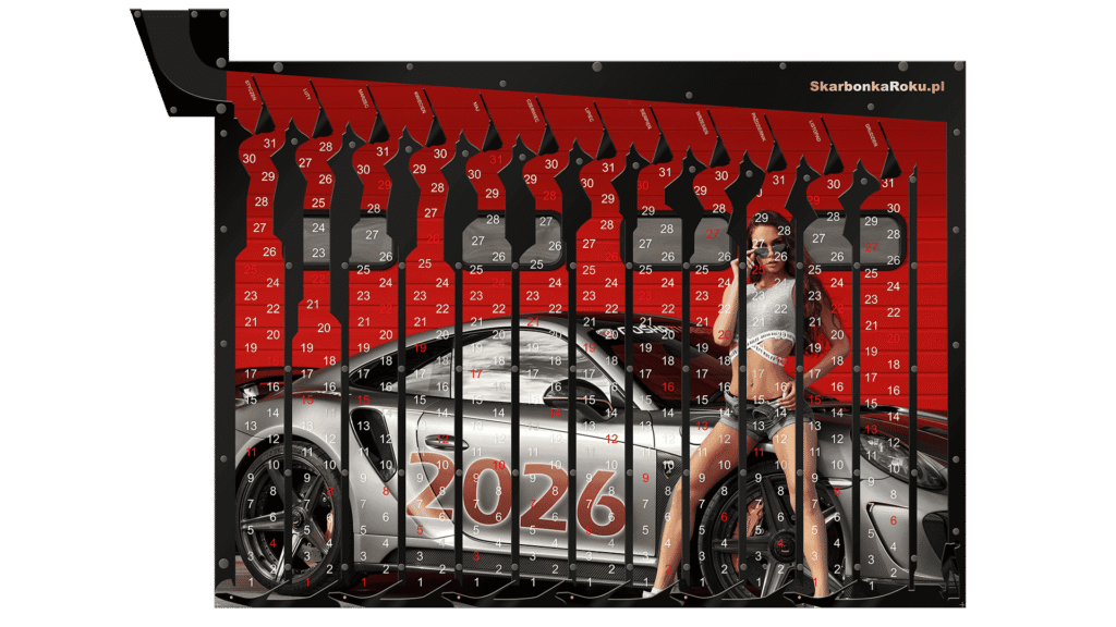 Kalendarz 2026 Kobieta z Autem