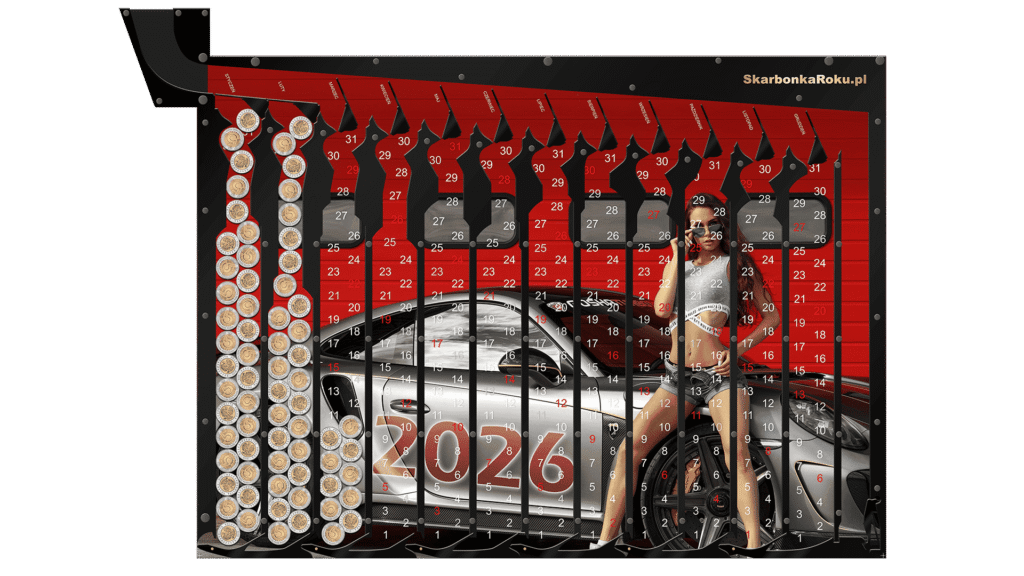 Kalendarz 2026 Kobieta z Autem