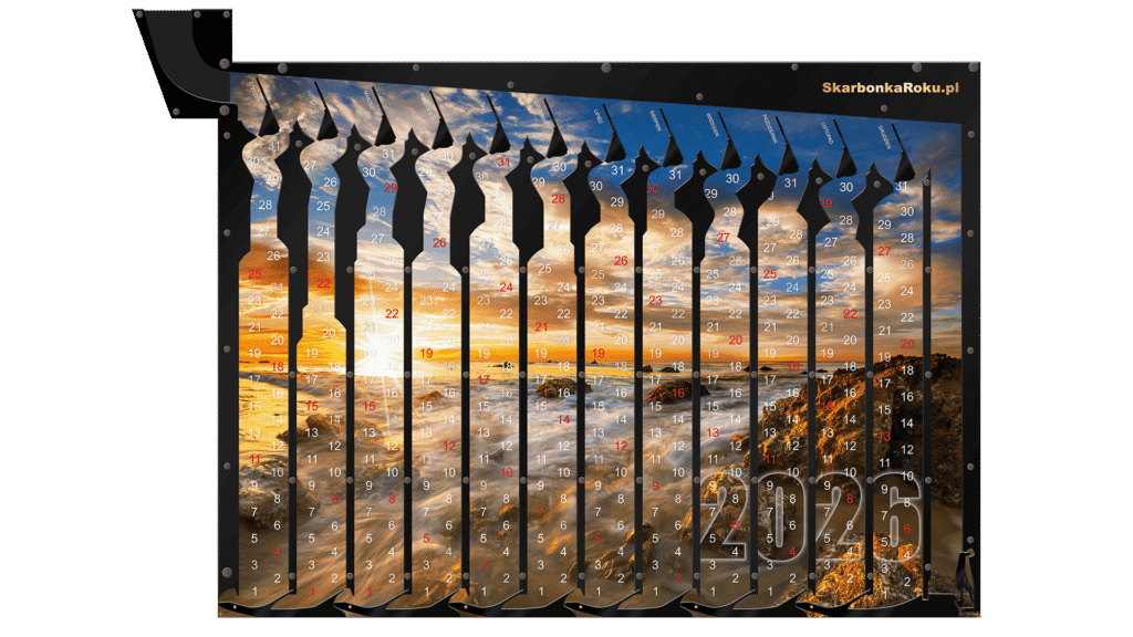 Kalendarz 2026 Zachód Słońca