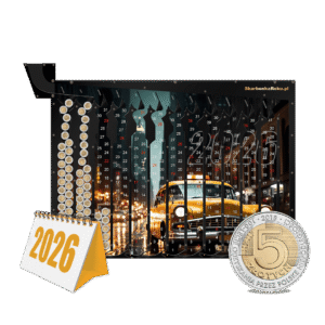 Skarbonka na 5 zł - Kalendarz 2026 Taxi