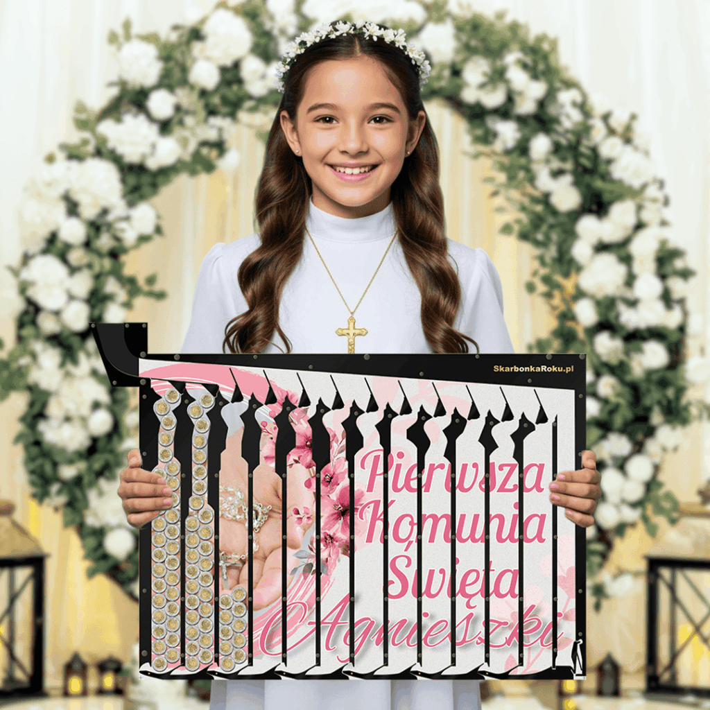 Skarbonka na Komunię dla dziewczynki