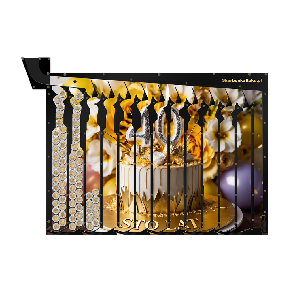 Skarbonka na 40 Złoty Tort