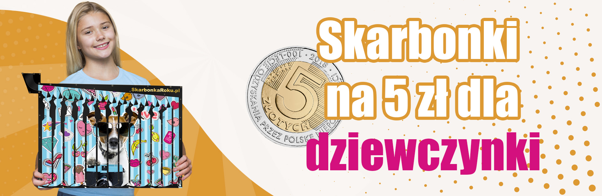 Skarbonki dla dziewczynki na 5 zł