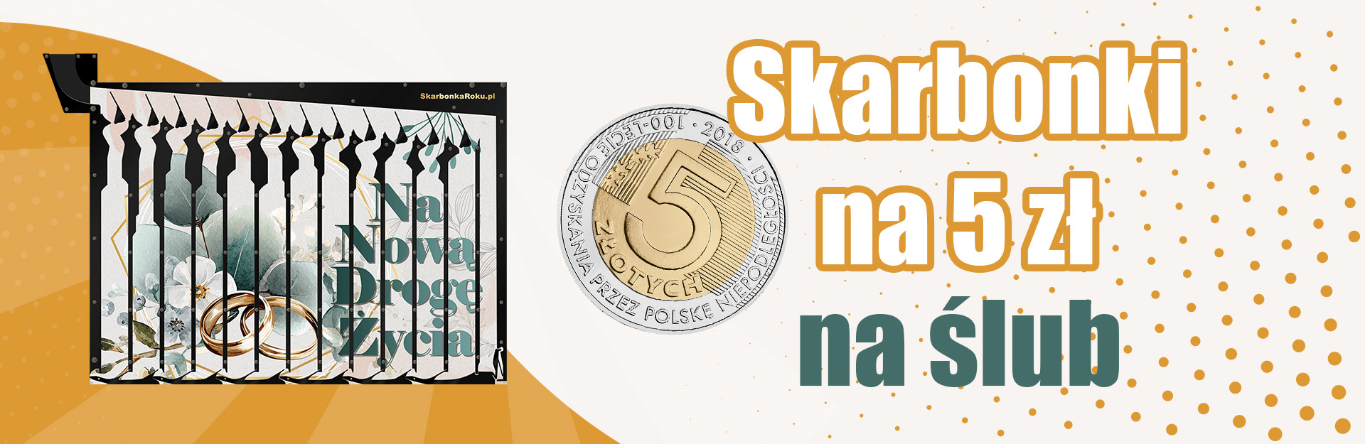 Skarbonki na 5 zł na ślub