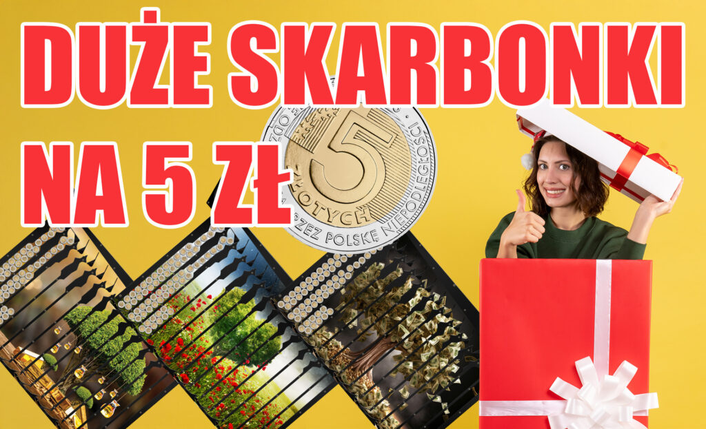 Duże skarbonki na 5 zł jako pomysł na prezent