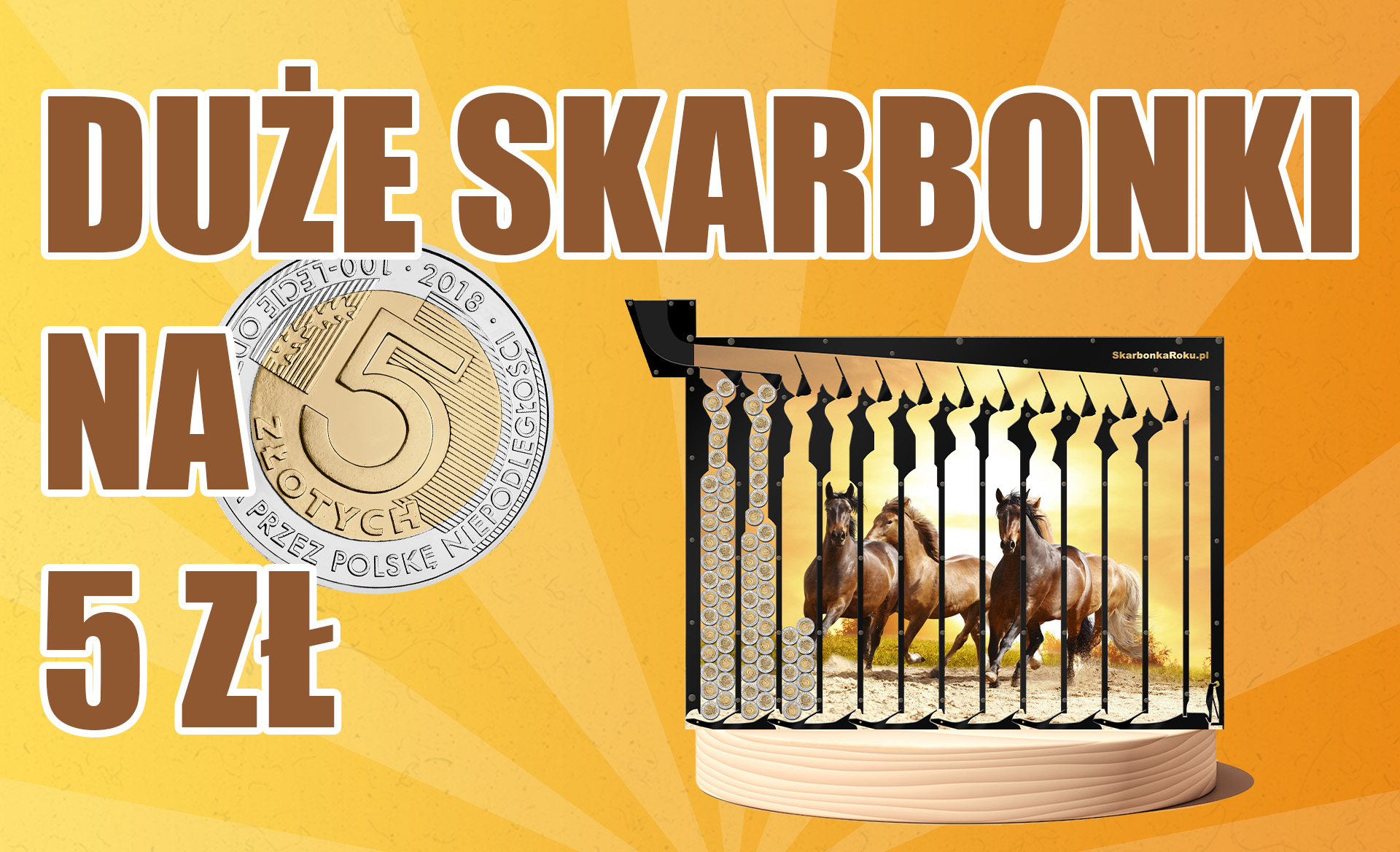 Duże skarbonki na 5 zł jako pomysł na prezent