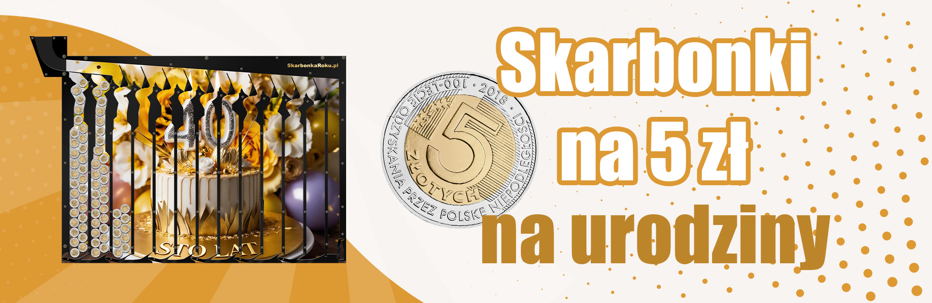 Skarbonki na 5 zł na urodziny