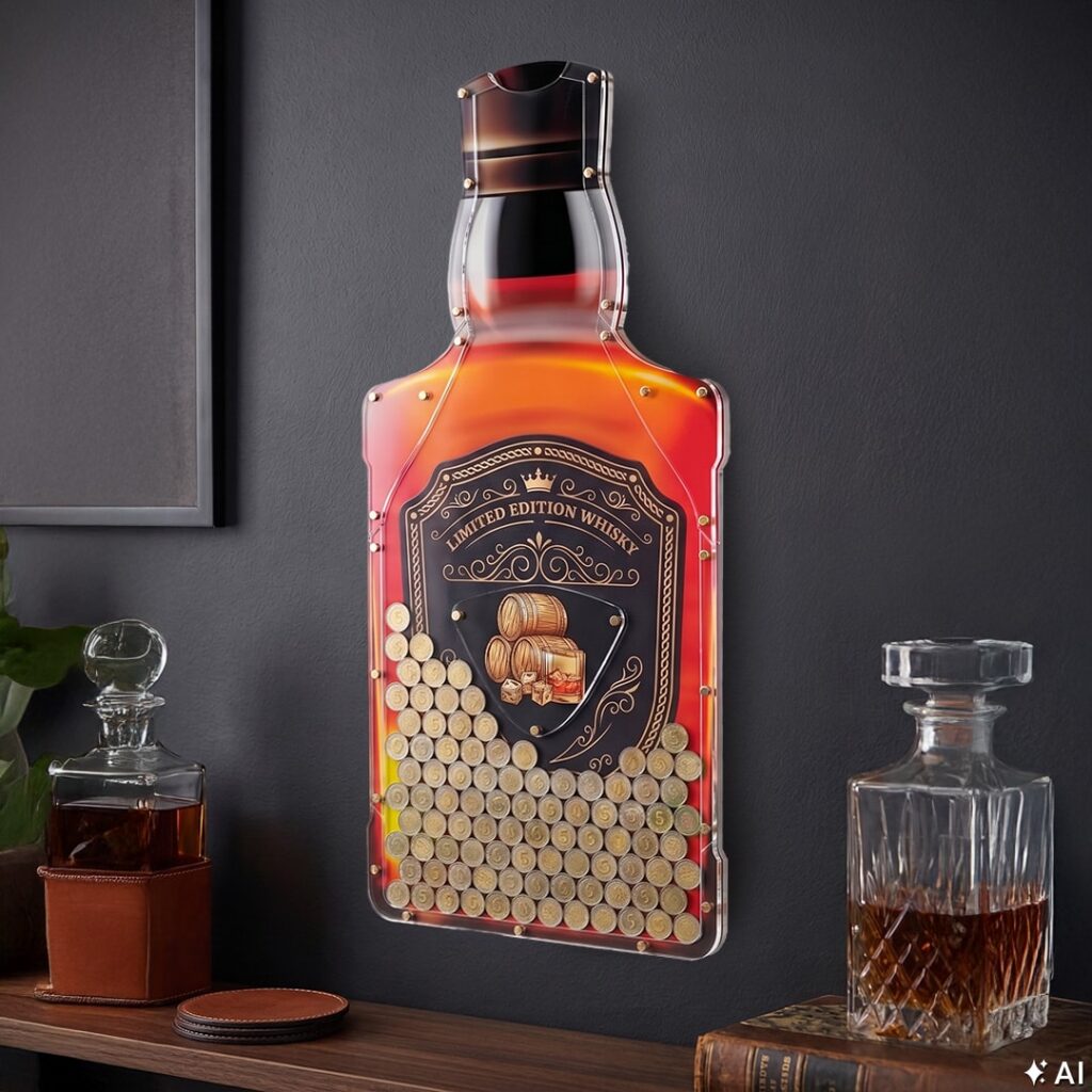 Skarbonka Ścienna Butelka Whisky