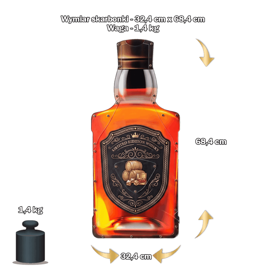 Skarbonka ścienna butelka whisky