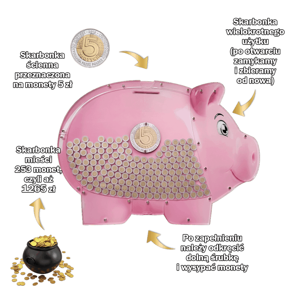 Skarbonka ścienna świnka
