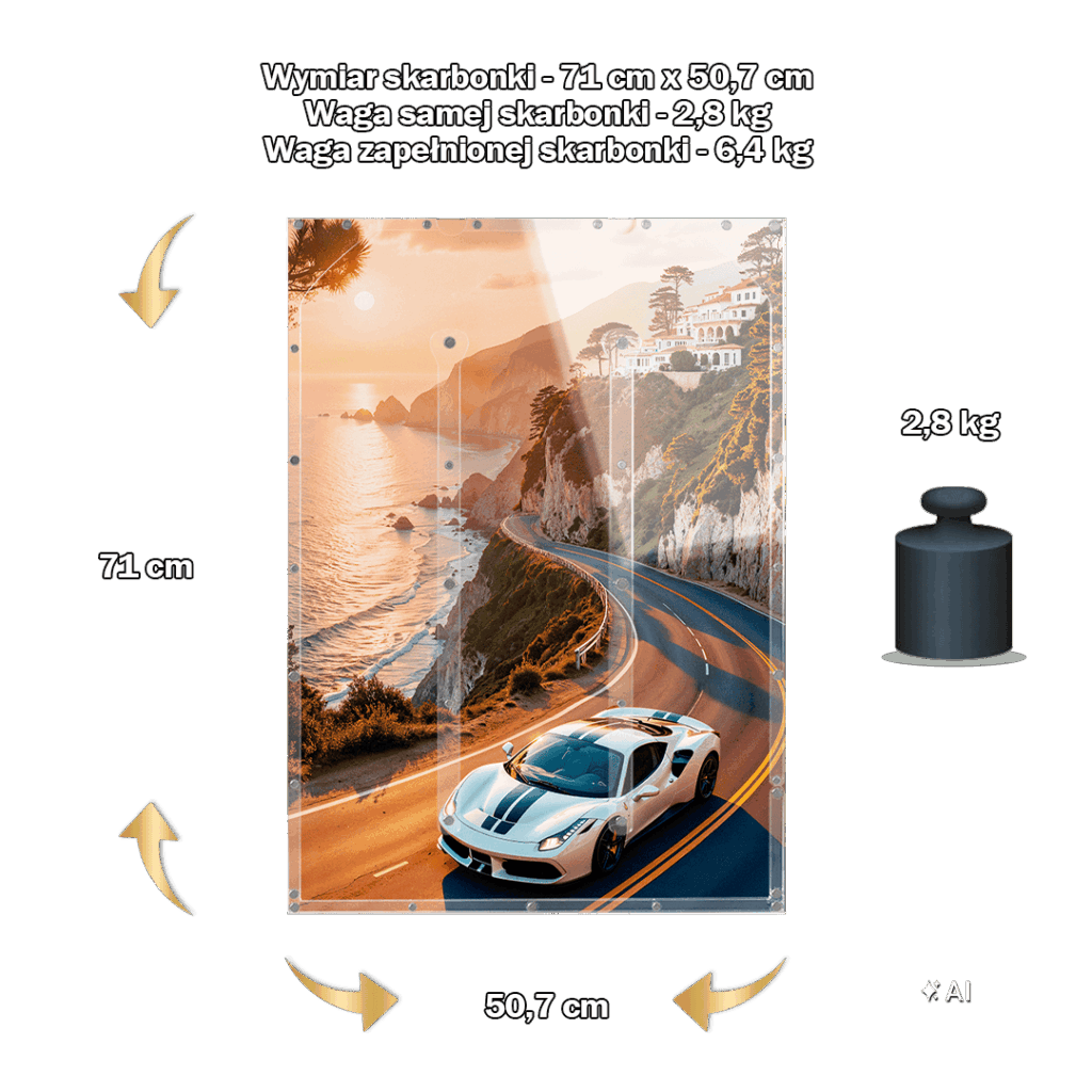 skarbonka na 5 zł pionowa auto