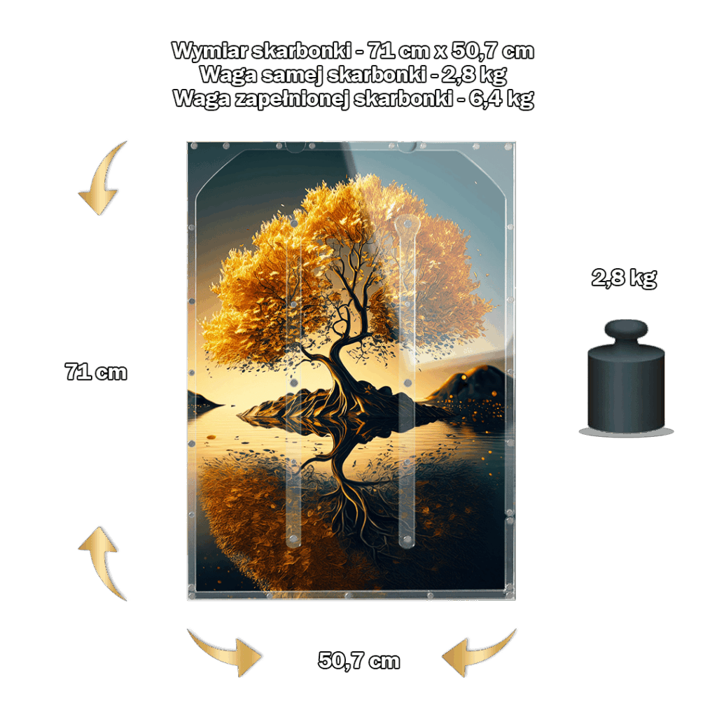 Skarbonka na 5 zł Pionowa Drzewko