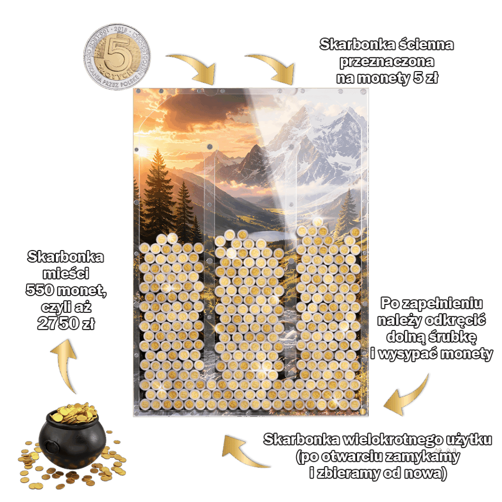 Skarbonka na 5 zł Pionowa Góry